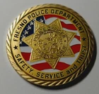 FRESNO POLICE DEPARTMENT COLORIZED ART ROUND CHALLENGE COIN