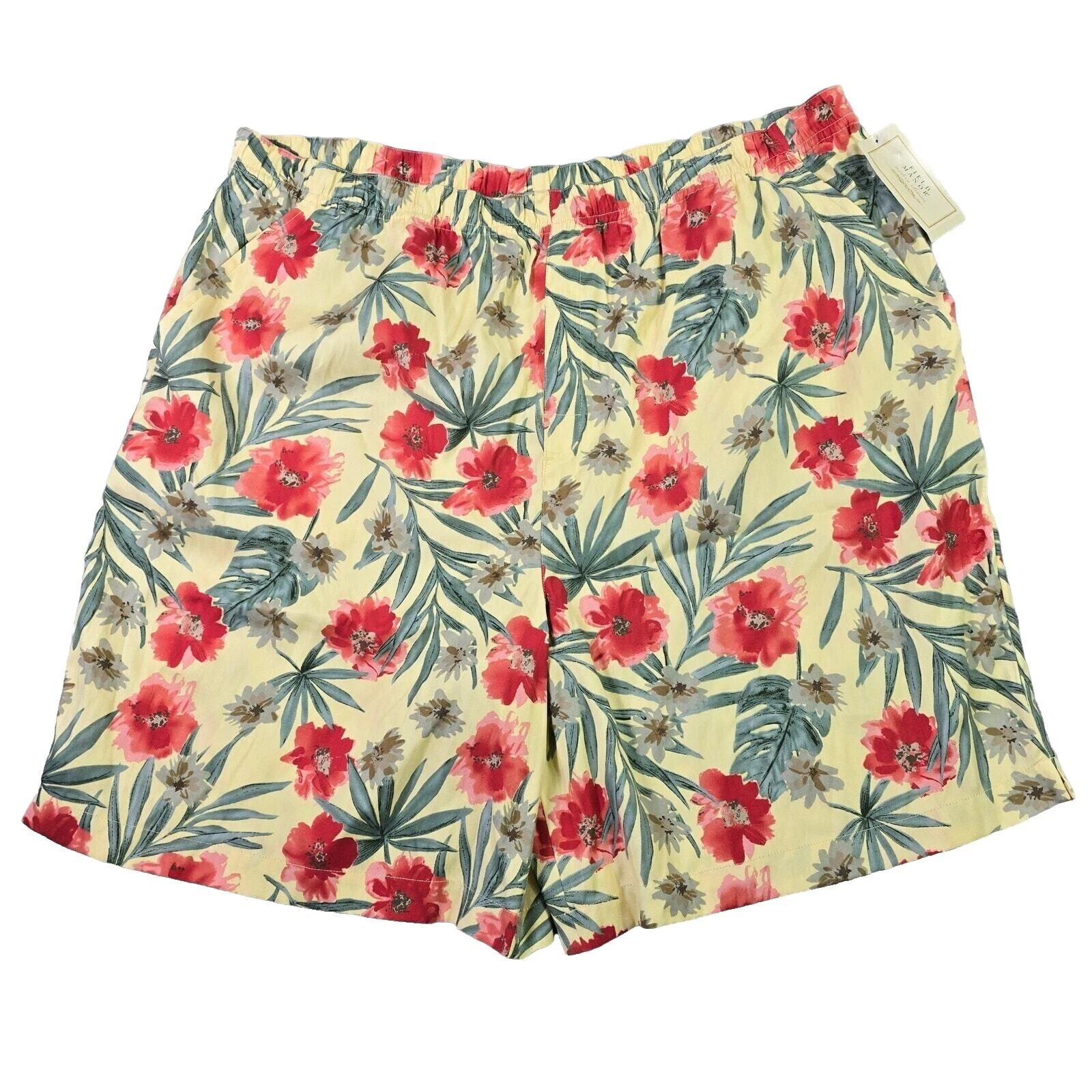 Silk Blend Floral Shorts for Women