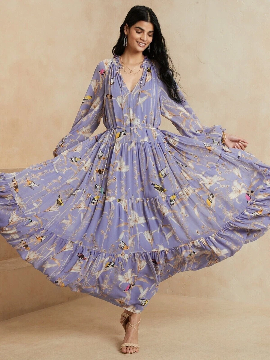 Banana republic sale tiered maxi dress