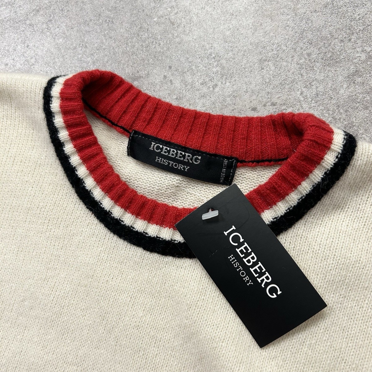 Archive\"ICE BERG HISTORY\"disney GOOFYニット DEADSTOCK VTG 90s ICEBERG HISTORY DISNEY GOOFY WOOL KNIT SWEATER