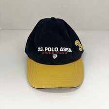 US Polo Assn. Blue  Yellow Youth Baseball Cap Hat / Adjustable / Strapback