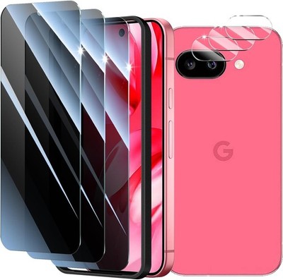 3+3+1-Pack Privacy Screen and Camera Lens Protector for Google Pixel 9A