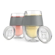 Freeze Wine Glasses with Lids, Insulated Cooling Cups with Freezing Gel, Wine...