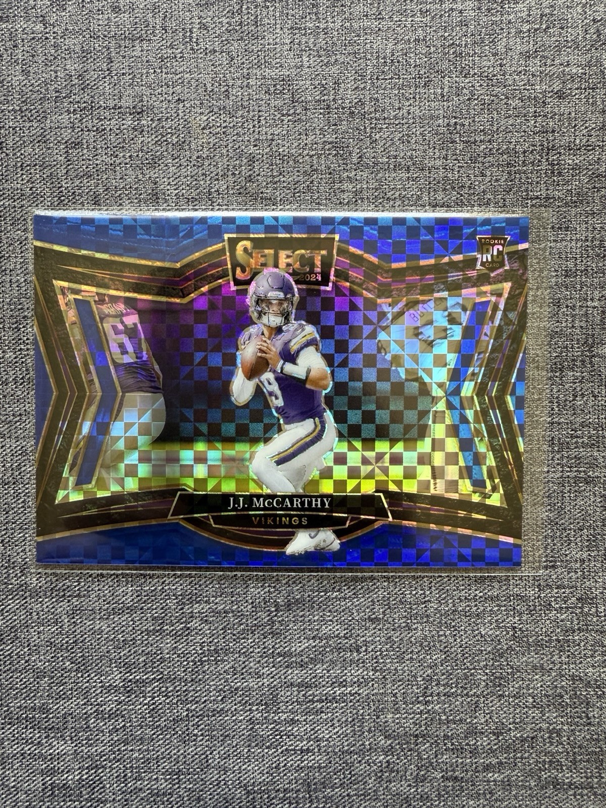 2024 Select JJ McCarthy RC Blue Checker /75 Field Level Rookie 🔥 SSP MINT