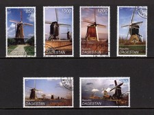 +++ DAGESTAN - 1997 DUTCH WINDMILLS in VFU SET of 6 +++