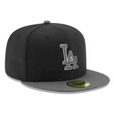 Nueva gorra de béisbol 59FIFTY - MLB LA Dodgers negra gris gorra ajustada