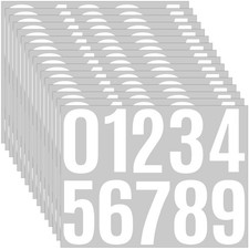 4 Inch White Vinyl Number Stickers 16 Sets 160 Pcs Self Adhesive for House Signs