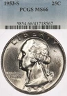 1953-S 25C PCGS MS66 Silver Washington Quarter