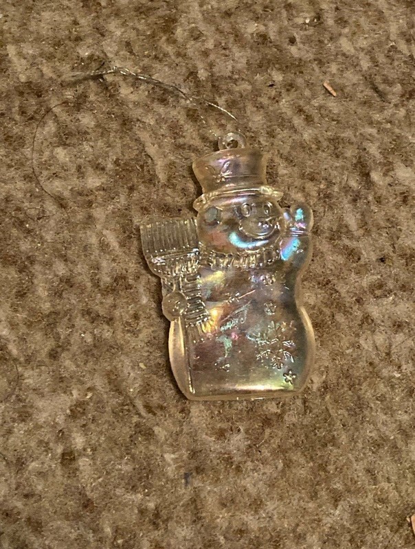 transparent snowman Christmas ornament