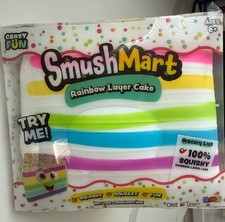 Rare Viral Squishy Smush Mart Rainbow Layer Cake Squishy Fast Shipping
