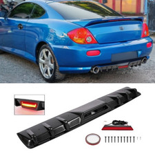 For Hyundai Tiburon Carbon Style Rear Bumper Diffuser Wled Brake Tail Light