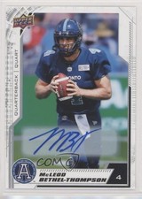 2020 Upper Deck CFL Auto Mcleod Bethel-Thompson #8 Auto x0m