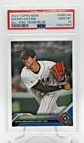 2023 Topps NOW WBC Shohei Ohtani All World Team #WBCA-8 Blue /49 PSA 10