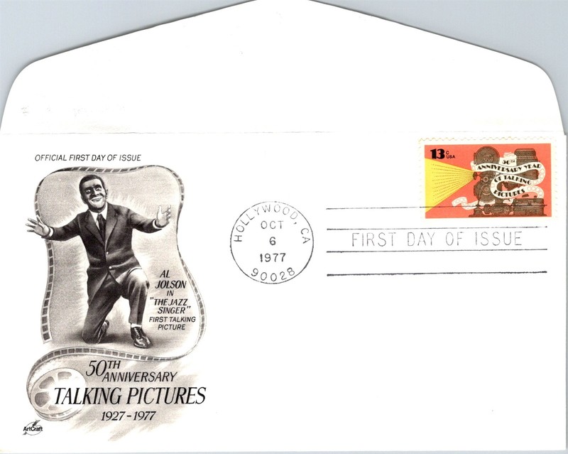 S09-5925, TALKING PICTURES 50TH ANNIV., ARTCRAFT FDC