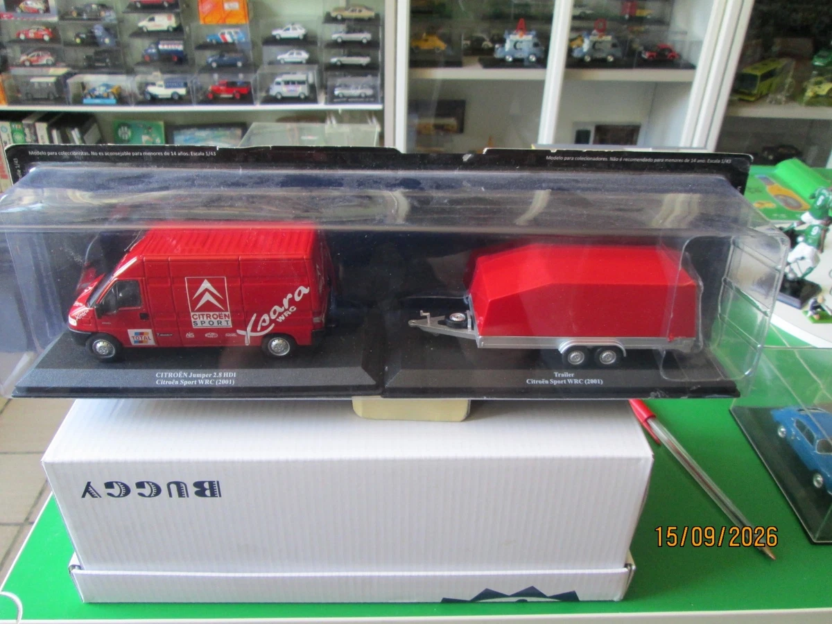 CITROEN JUMPER 2.8 HDI .CITROEN SPORT WRC 2001 + SA REMORQUE .1/43 HACHETTE