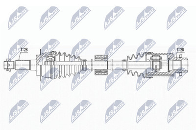 NTY Antriebswelle NPW-SU-035 für SUZUKI SX4 CROSS JY AllGrip AKK 416 AKK416