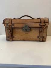 Antique Leather Shotgun Ammo Carrier With Metal Inserts Beautiful Display Piece