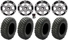 ITP SS212 14" Wheels Machined 28" Crawler XR Tires Kawasaki Brute Force IRS