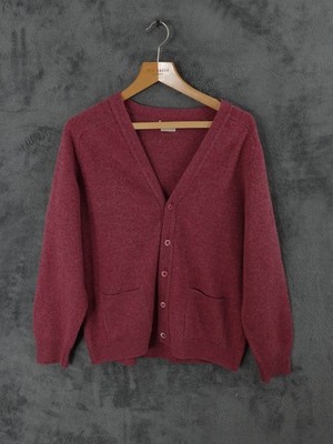 House Of Bruar Strickjacke Herren Large Rosa Rot 100% Wolle Strick Country Outdoor Pullover