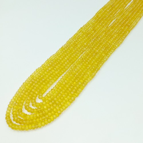 Fashion jewelry Synthetic Sapphire Beads Necklace ,18 inch 3-4 mm Rondelle Shape - Picture 7 of 9