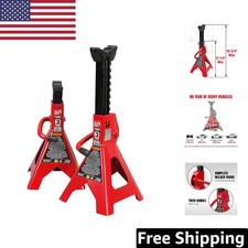 T43202 3 Ton Jack Stands Easy Adjustment Safe Support For Lightweight Cars