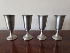 Vintage Classic Preisner Pewter Short Stemmed Cordial Goblets