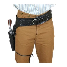 Handmade Western Gun Holster Set Leather Belt– Fits .22 .38/357 .44/45 Caliber