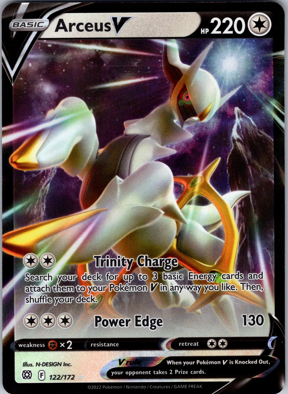 Arceus V 122/172 SWSH09: Brilliant Stars Pokemon TCG NM