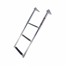 Échelle Télescopique 3 Marches Acier Inoxydable pour Bateau, Ponton