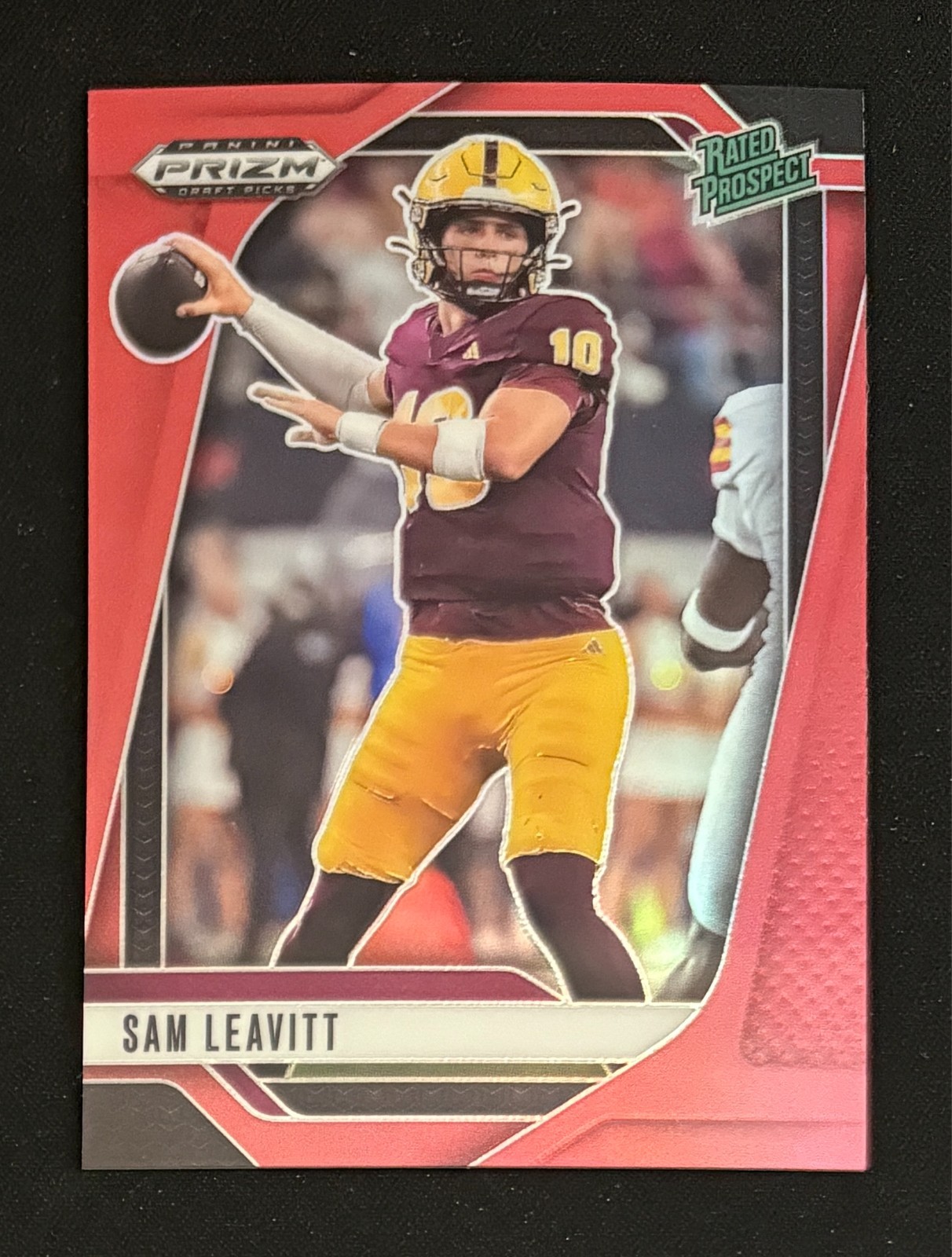 2025 Panini Prizm Draft Sam Leavitt Red /399 Rated Prospect Arizona State