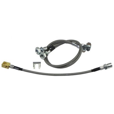 Stainless Braided Brake Hose Kit 2''-4'' Lifted 1974-80 International Scout 3pc
