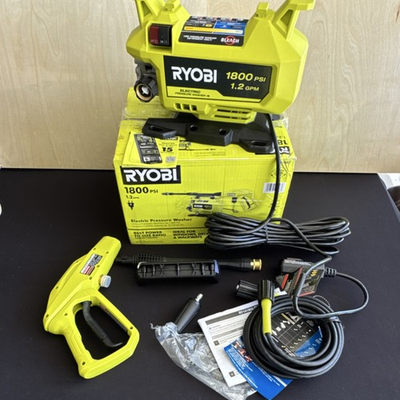#ad Ryobi RY141812VNM Electric Pressure Washer 1800 PSI 1.2 GPM Stationary $85.00