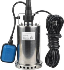 Bomba De Aguas Sumergible Acero inoxidable 1 HP 3000GPH Profundo Con Interruptor