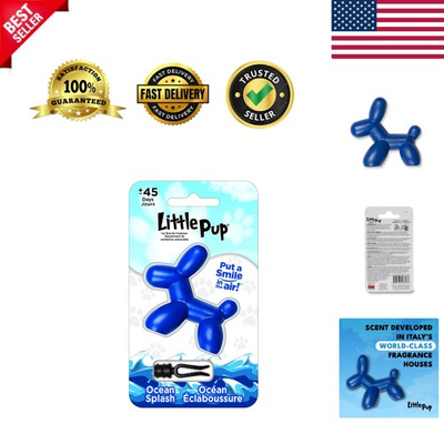 #ad Little Pup Ocean Splash Car Air Freshener 45 Days of Invigorating Freshness $8.99