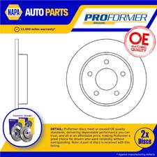 2x Brake Discs Pair Solid Rear 265mm PBD8623 Proformer Set BP4Y26251B New