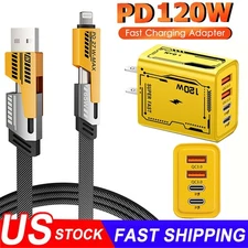 120W Fast Type C Wall Charger , 4-In-1 65W Super Fast Cable For Cell Phone iPad