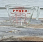 Vintage Pyrex 4 Cup/1 Qt/32 oz J Handle Red Letters 532 Measure Corning NY USA