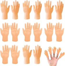 16 Pcs Tiny Finger Hands Mini Realistic Little Small Hands Puppets for Display,