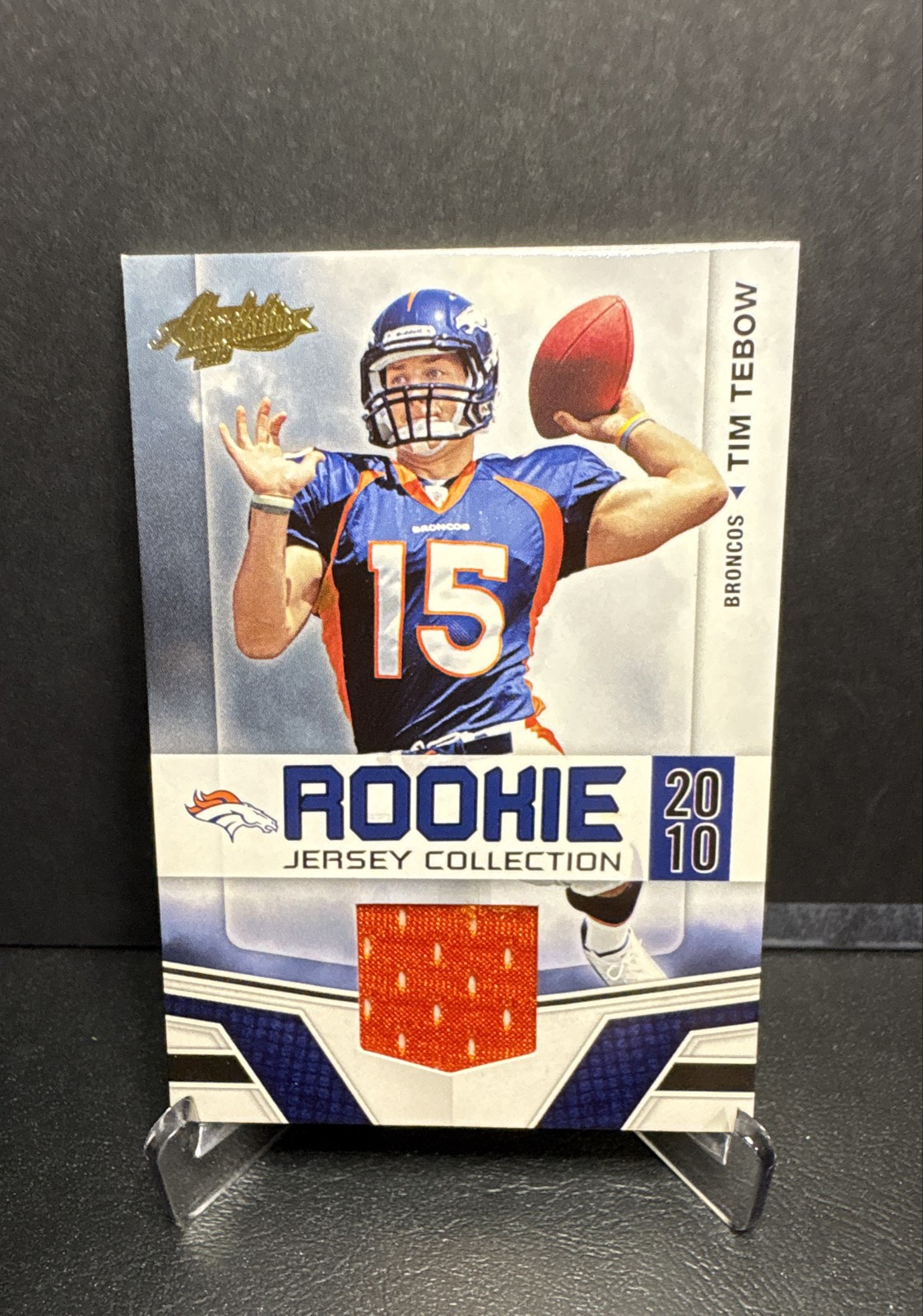 Tim Tebow Panini Absolute Memorabilia Rookie Jersey Collection #34 Base