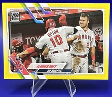 Elbows Only [Yellow] 166 2021 Topps Upton & Trout MLB LA Angels Air High 5