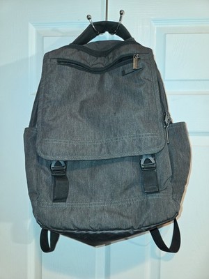 Samsonite Charcoal Gray Heathered Fabric Backpack Laptop Bag Travel School Work