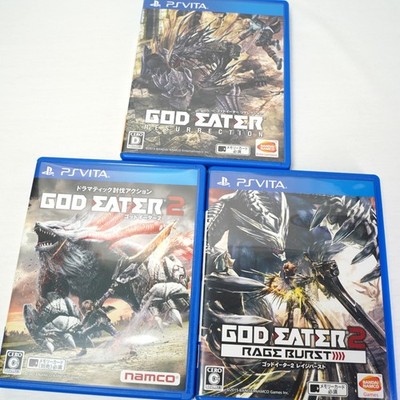 Lot 3 PS Vita GOD EATER Rage Burst Resurrection 2 set PSV Japan Import Tested