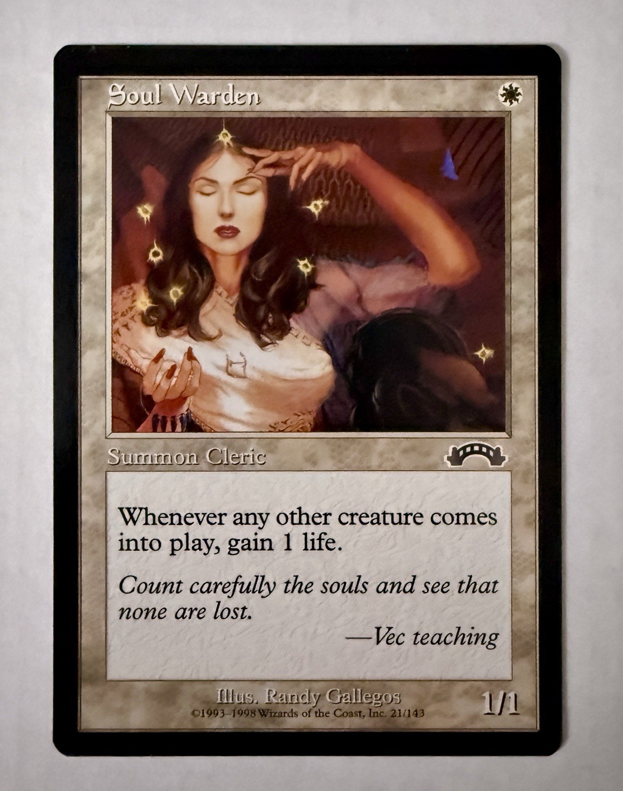 Soul Warden Magic the Gathering MTG Card Exodus LP Excellent Condition!!!