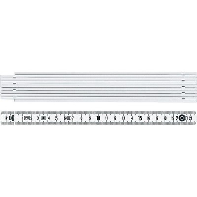 BMI Gliedermaßstab 1041 L.1m mm/cm EG III Kunststoff weiß Zollstock Meterstab