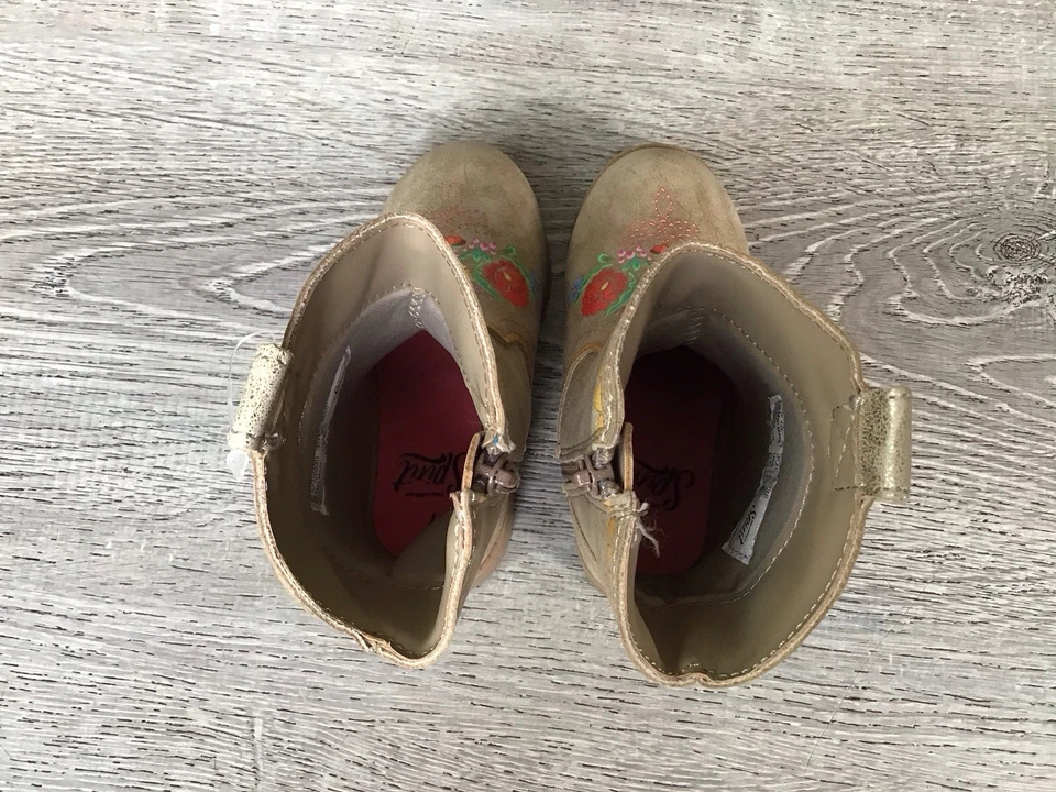 Spirit Dreamworks Wild And Free Niño Pequeño Talla 7 Botas Marrón Cremallera Botas Vaqueras Foto 4 de 4