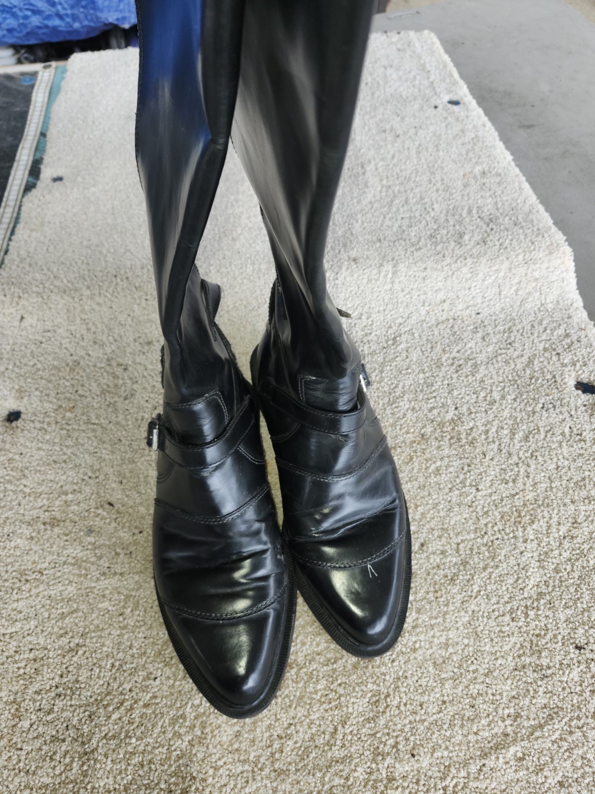 VTG 80/9 Doc Martens TALL BOOTS Made in England Women’s 9  zipper engineer ridin image 9