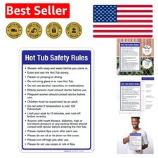 10x14 Inch Pool Safety Sign - Durable, Fade-Resistant Aluminum for Outdoors