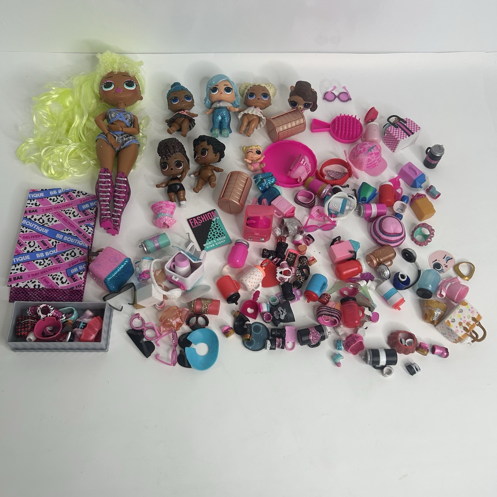 LOL Dolls and Accessories Lot - Over 100 items