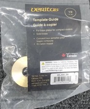 Veritas 1/2" O.D. Template Guide for Compact Router Base Plate Brass #05J66.26