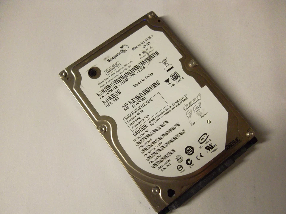 Seagate SATA Hard Drive 2.5" Notebook 60GB 5400 RPM ST960813AS YH412 Laptop OEM - Image 3 of 4